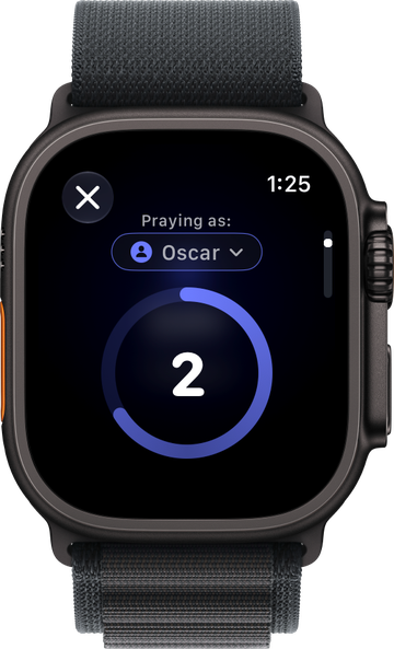 The Apple Watch counting the rakʿahs of the prayer.