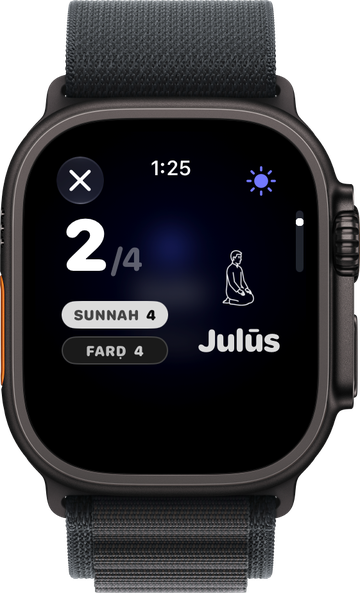 The Apple Watch following a prayer, held in julūs.